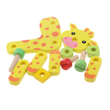 Maxbell Cartoon Animal Assemble Toys Lion Giraffe Shaped Wooden Puzzle Children Developmental Toy