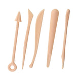 Maxbell Set of 5 Plastic Pottery Clay Sculpture Carving Tools Sand Beach Toys