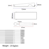 Maxbell 13 Sizes Long Shaft Files for Guitar Ukelele Mandolin Nut Bridge Saddle Slot