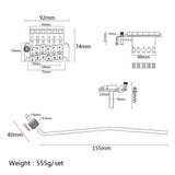 Maxbell Zinc Alloy Steel Electric Guitar Tremolo Bridge Double Locking System GA503