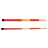 Maxbell Professional Jazz Drum Brushes Bamboo Drumsticks Unique Sound Instrument Red