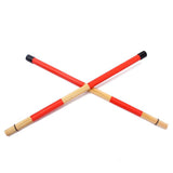 Maxbell Professional Jazz Drum Brushes Bamboo Drumsticks Unique Sound Instrument Red