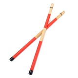 Maxbell Professional Jazz Drum Brushes Bamboo Drumsticks Unique Sound Instrument Red