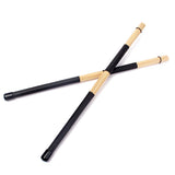 Maxbell Professional Jazz Drum Brushes Bamboo Drumsticks Unique Sound Instrument Black