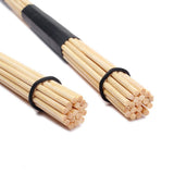 Maxbell Professional Jazz Drum Brushes Bamboo Drumsticks Unique Sound Instrument Black