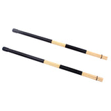 Maxbell Professional Jazz Drum Brushes Bamboo Drumsticks Unique Sound Instrument Black