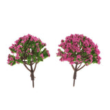 Maxbell Pack of 20pcs Painted Model Trees Building Train Railway Layout Scenery DIY 1:75 SA80-N