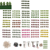 Maxbell Pack of 20pcs Painted Model Trees Building Train Railway Layout Scenery DIY 1:75 SA80-Pink