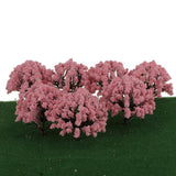 Maxbell Pack of 20pcs Painted Model Trees Building Train Railway Layout Scenery DIY 1:75 SA80-Pink