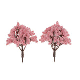 Maxbell Pack of 20pcs Painted Model Trees Building Train Railway Layout Scenery DIY 1:75 SA80-Pink