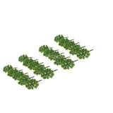 Maxbell 20pcs 8.8cm Green Trees + 100pcs Painted Figure Models Set for Train Railroad Layout Building