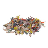 Maxbell 20pcs 8.8cm Green Trees + 100pcs Painted Figure Models Set for Train Railroad Layout Building