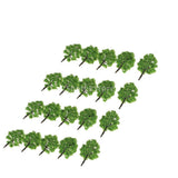 Maxbell 20pcs 8.8cm Green Trees + 100pcs Painted Figure Models Set for Train Railroad Layout Building
