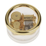 Maxbell Acrylic&Zinc Alloy Wind-up Clockwork Music Box Kids Toy Gift Blue Danube