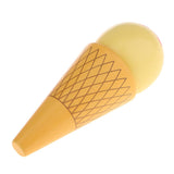 Maxbell Kitchen Food Play Toy Wooden Magnetic Decorative Ice Cream Cone Kid Yellow