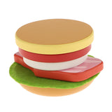 Maxbell Kitchen Pretend Food Play Toy Wooden Magnetic Decorative Hamburger Kid Gift