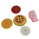 Maxbell Kitchen Pretend Food Play Toy Wooden Magnetic Decorative Hamburger Kid Gift