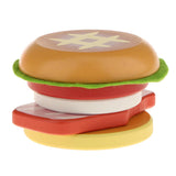 Maxbell Kitchen Pretend Food Play Toy Wooden Magnetic Decorative Hamburger Kid Gift