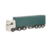 Maxbell 2Pcs Model Container Truck Figure Transporter Truck Vehicle Car 1:100 HO Scale Building Scenery Layout