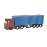 Maxbell 2Pcs Model Container Truck Figure Transporter Truck Vehicle Car 1:100 HO Scale Building Scenery Layout