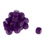 Maxbell Pack of 25pcs Opaque Purple Blank D6 Six Sided Dice Teaching Resources Party Supplies