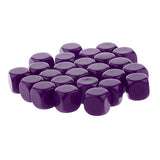 Maxbell Pack of 25pcs Opaque Purple Blank D6 Six Sided Dice Teaching Resources Party Supplies