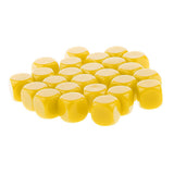 Maxbell Pack of 25pcs Opaque Yellow Blank D6 Six Sided Dice Teaching Resources Party Supplies