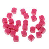 Maxbell Pack of 25pcs Opaque Fuchsia Blank D6 Six Sided Dice Teaching Resources Party Supplies