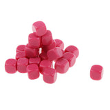 Maxbell Pack of 25pcs Opaque Fuchsia Blank D6 Six Sided Dice Teaching Resources Party Supplies