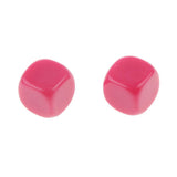 Maxbell Pack of 25pcs Opaque Fuchsia Blank D6 Six Sided Dice Teaching Resources Party Supplies