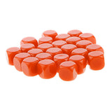 Maxbell Pack of 25pcs Opaque Orange Blank D6 Six Sided Dice Teaching Resources Party Supplies