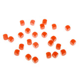Maxbell Pack of 25pcs Opaque Orange Blank D6 Six Sided Dice Teaching Resources Party Supplies