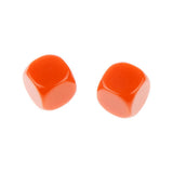 Maxbell Pack of 25pcs Opaque Orange Blank D6 Six Sided Dice Teaching Resources Party Supplies