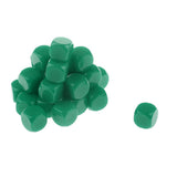 Maxbell Pack of 25pcs Opaque Green Blank D6 Six Sided Dice Teaching Resources Party Supplies