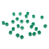 Maxbell Pack of 25pcs Opaque Green Blank D6 Six Sided Dice Teaching Resources Party Supplies