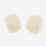 Maxbell Pack of 25pcs Opaque Beige Blank D6 Six Sided Dice Teaching Resources Party Supplies