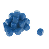 Maxbell Pack of 25pcs Opaque Blue Blank D6 Six Sided Dice Teaching Resources Party Supplies