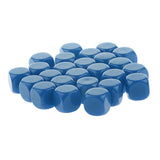 Maxbell Pack of 25pcs Opaque Blue Blank D6 Six Sided Dice Teaching Resources Party Supplies