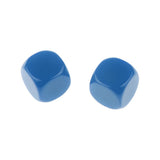 Maxbell Pack of 25pcs Opaque Blue Blank D6 Six Sided Dice Teaching Resources Party Supplies