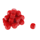 Maxbell Pack of 25pcs Opaque Red Blank D6 Six Sided Dice Teaching Resources Party Supplies