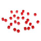 Maxbell Pack of 25pcs Opaque Red Blank D6 Six Sided Dice Teaching Resources Party Supplies