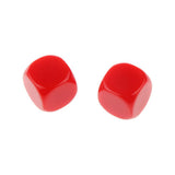 Maxbell Pack of 25pcs Opaque Red Blank D6 Six Sided Dice Teaching Resources Party Supplies