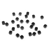 Maxbell Pack of 25pcs Opaque Black Blank D6 Six Sided Dice Teaching Resources Party Supplies