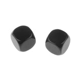 Maxbell Pack of 25pcs Opaque Black Blank D6 Six Sided Dice Teaching Resources Party Supplies