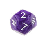 Maxbell Pack of 10pcs Pearl Purple D12 Twelve Sided Game Dice D&D TRPG Games Party Supplies