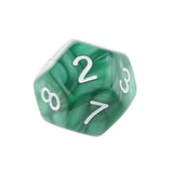 Maxbell Pack of 10pcs Pearl Green D12 Twelve Sided Game Dice D&D TRPG Games Party Supplies