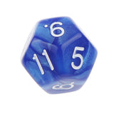 Maxbell Pack of 10pcs Pearl Blue D12 Twelve Sided Game Dice D&D TRPG Games Party Supplies