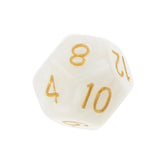 Maxbell Pack of 10pcs Pearl White D12 Twelve Sided Game Dice D&D TRPG Games Party Supplies
