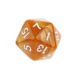 Maxbell Pack of 10pcs Pearl Coffee D20 Twenty Sided Game Dice D&D TRPG Games Party Supplies