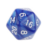 Maxbell Pack of 10pcs Pearl Blue D20 Twenty Sided Game Dice D&D TRPG Games Party Supplies